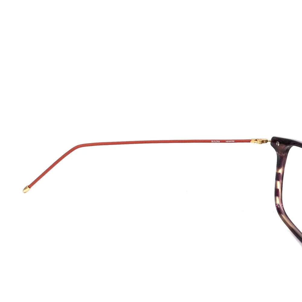 Bulova Eyeglasses Frame KENMORE BROWN Orange Oversized Square Full Rim 54-17-140